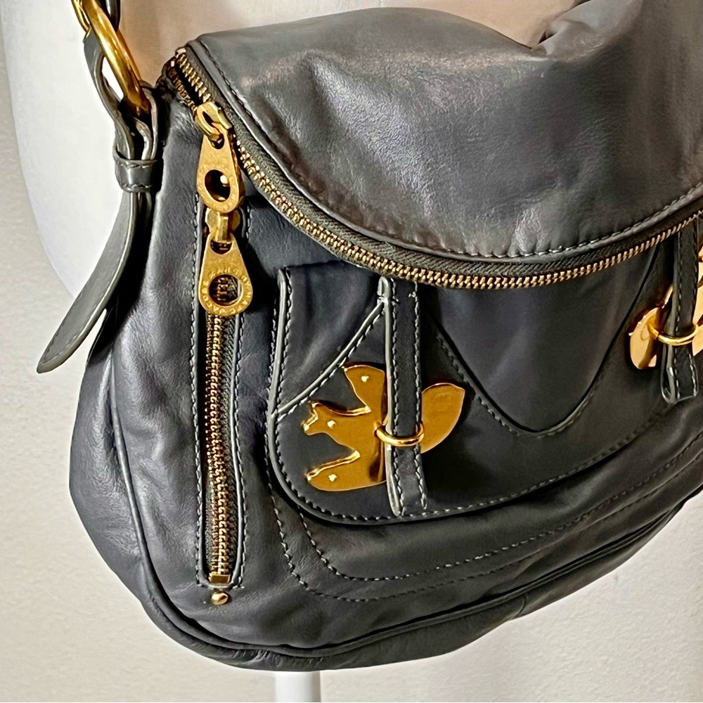 Marc by Marc Jacob’s Q Groovee Bird Leather Hobo Crossbody | Vintage Rare Boho - Picture 3 of 15